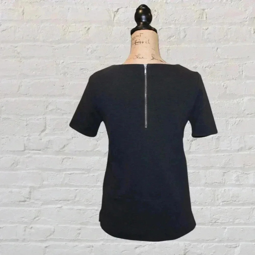 Madewell Short Sleeve Blouse - Black - Picture 4 of 6